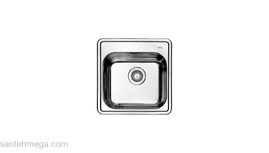 Мойка с сифоном арт. S11UPS0i84 нерж. сталь полир. 485*485 Strit S IDDIS STR48P0i77S. Фото