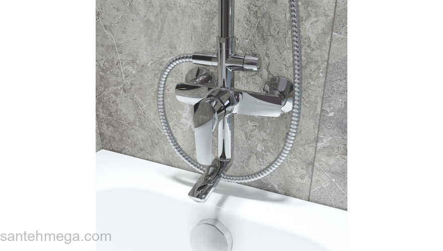 Смеситель с верхним душем и изливом Ray IDDIS RAYSB3Fi06. Фото