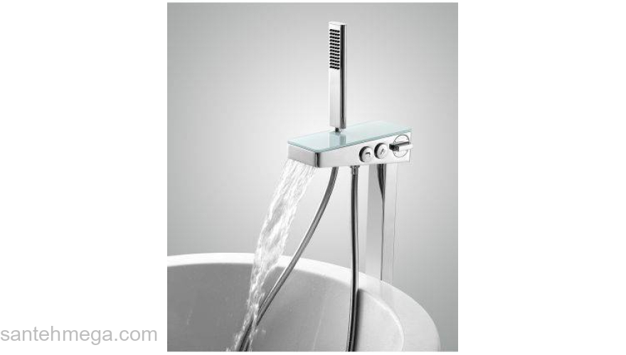 Напольный смеситель для ванны Black & White Universe U6982. Фото