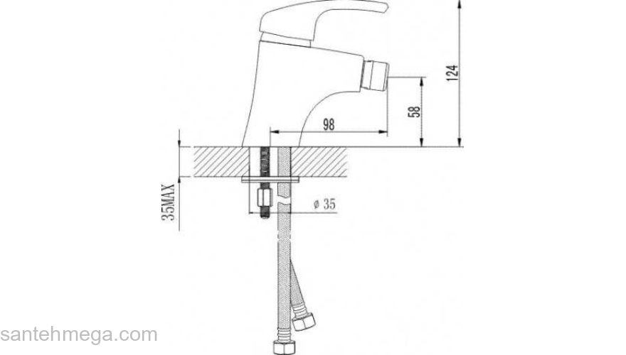 Смеситель для биде IDDIS Creative D46101C. Фото