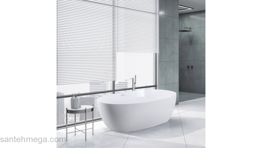 Ванна акриловая отдельностоящая BELBAGNO BB414-1700-800. Фото