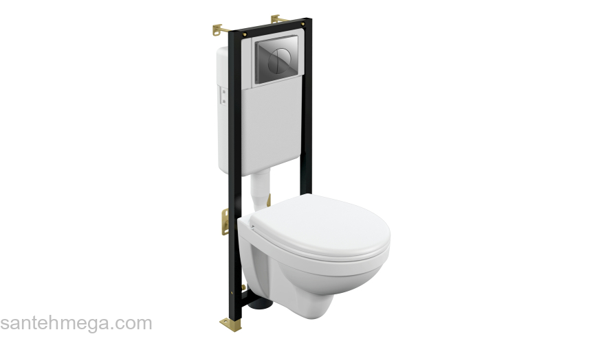 CERSANIT Комплект DELFI TPL + BLACK + LEON ХРОМ ГЛЯНЦЕВЫЙ SET-DEL/Black/TPL/Cg-w. Фото