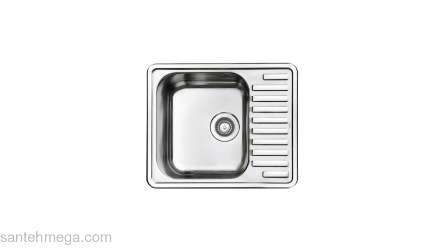 Мойка с сифоном арт. S11UPS0i84 нерж. сталь шелк 585*485 Strit S IDDIS STR58SDi77S. Фото