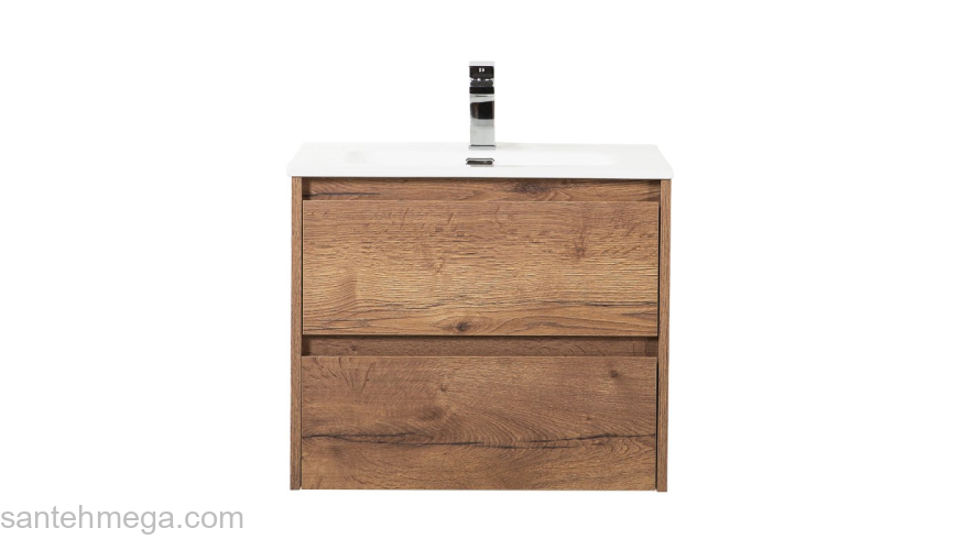 Тумба под раковину подвесная BELBAGNO KRAFT-700-2C-SO-RT Rovere Tabacco. Фото