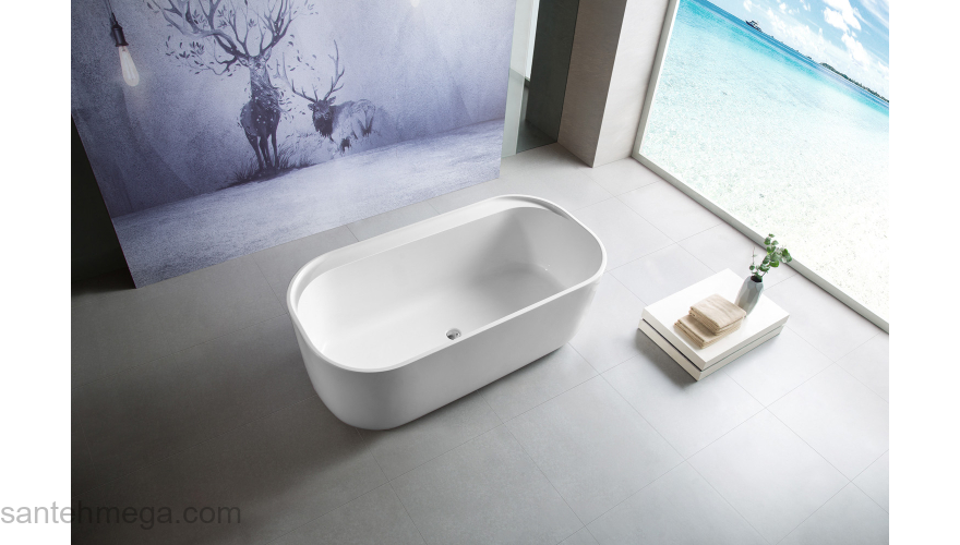 Ванна акриловая Azario WINCHESTER 1690х860х600, в комплекте с сифоном и металлической рамой WIN17085. Фото