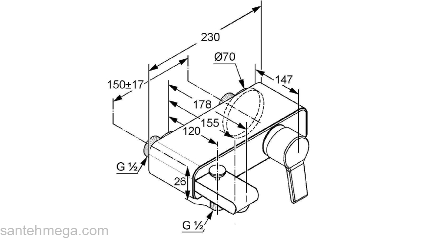 Смеситель для ванны KLUDI O-Cean 387700575. Фото