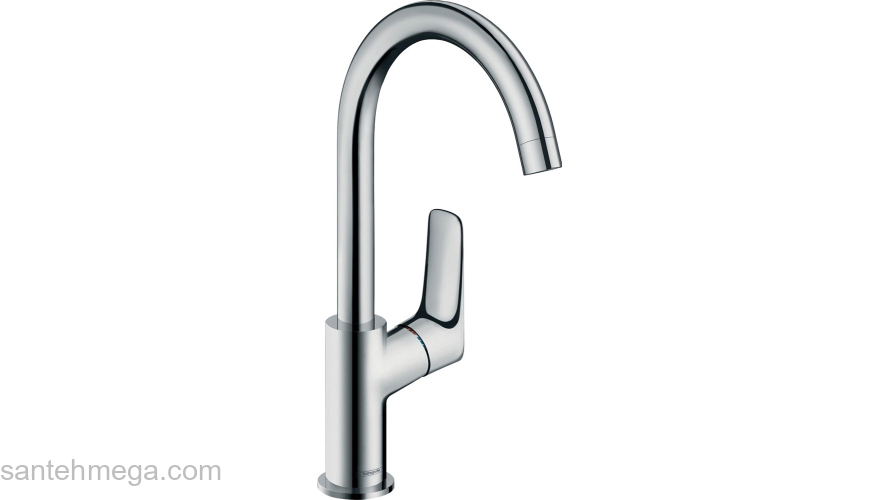 Смеситель Hansgrohe Logis для раковины с поворотным изливом без сливного набора 71131000, хром. Фото