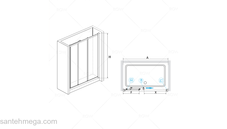 Душевая дверь RGW CLASSIC CL-11 04091130-11 130 см. Фото