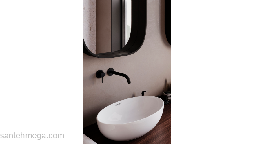 Раковина накладная тонкостенная SANITA LUXE Ringo Slim 53х34 RNGSLWB01S. Фото