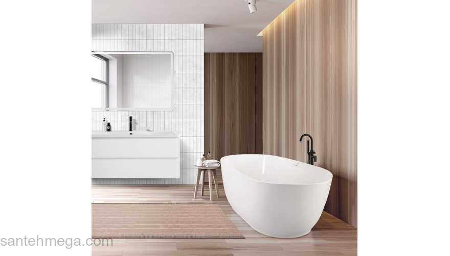 Ванна акриловая отдельностоящая BELBAGNO BB413-1500-800. Фото
