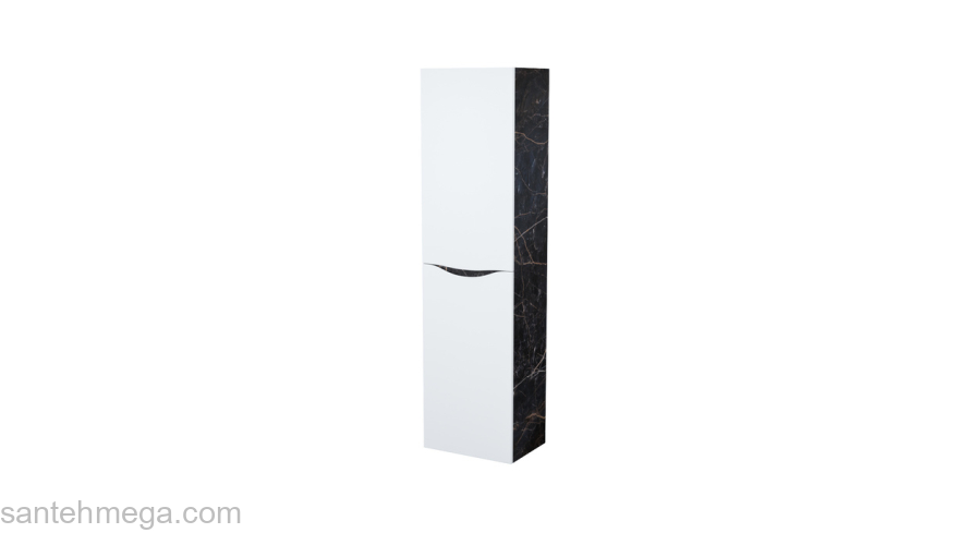 Пенал подвесной 40 см белый/черный мрамор Cloud IDDIS CLO40B0i97. Фото