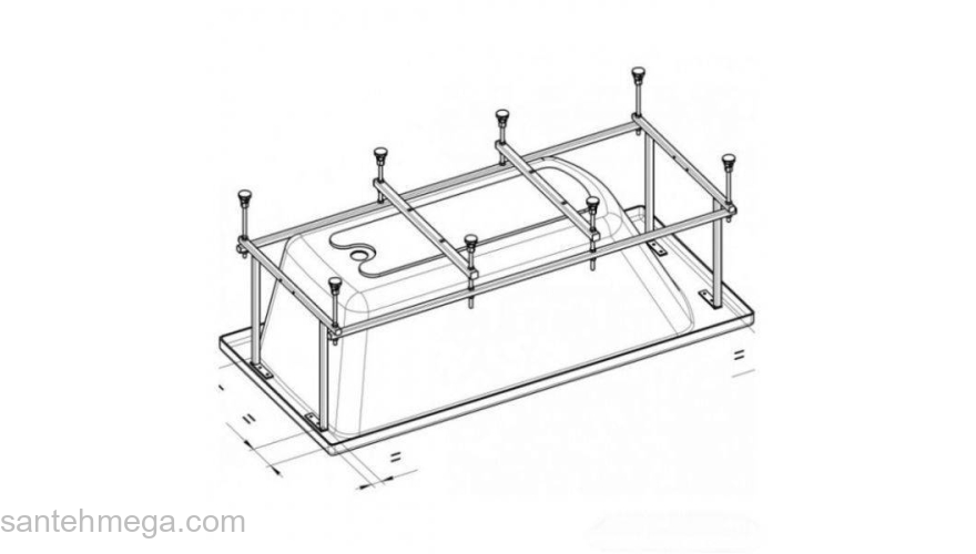 Каркас для ванны ROCA Genova N 150x75 ZRU9302895. Фото