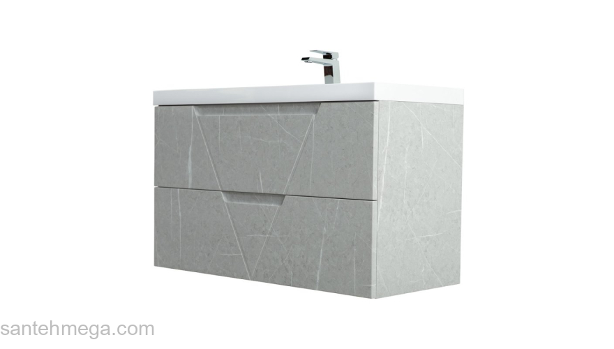Тумба под раковину подвесная BELBAGNO VITTORIA-900-2C-SO-TB-P Toros Bianco. Фото