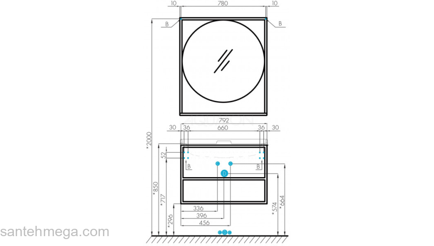 Тумба под раковину подвесная AQUATON Лофт Фабрик 80 Дуб Кантри 1A242401LTDY0. Фото