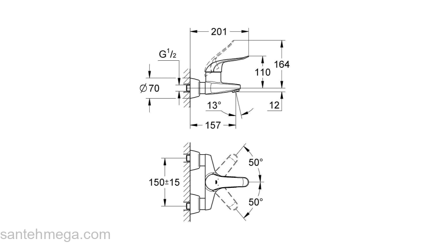 Смеситель для раковины GROHE Euroeco Special 32776000. Фото