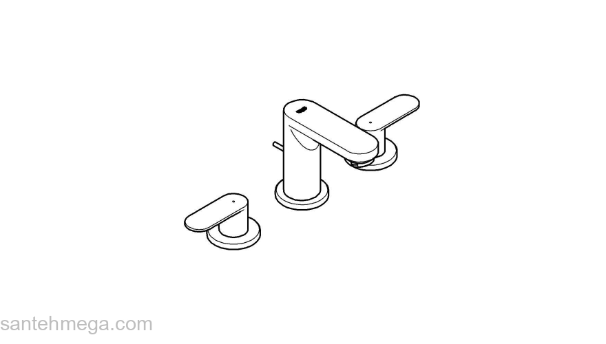 Смеситель для раковины GROHE Eurosmart Cosmopolitan 20187000. Фото