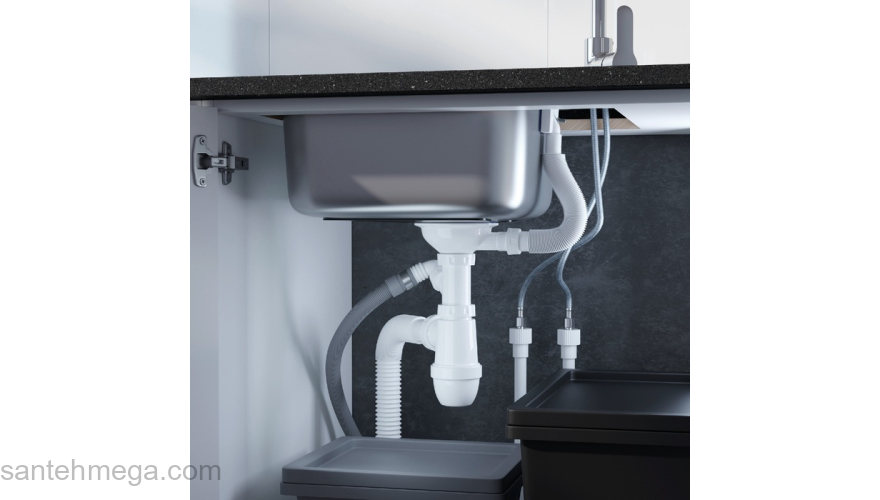 Мойка с сифоном арт. S11UPS0i84 нерж. сталь полир. 485*485 Strit S IDDIS STR48P0i77S. Фото