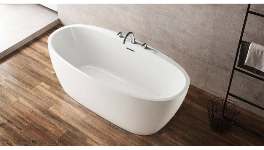 Ванна акриловая отдельностоящая BELBAGNO BB404-1700-800. Фото