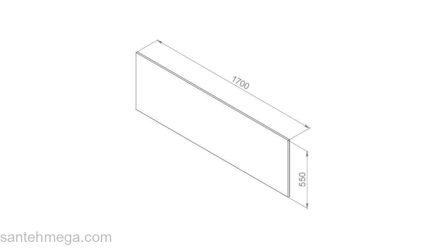 Декоративная фронтальная панель для ванны 170х75 см AM.PM Inspire 2.0 W52A-170-075W-P. Фото