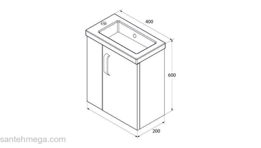 Тумба под раковину подвесная IDDIS Torr TOR40W1i95. Фото