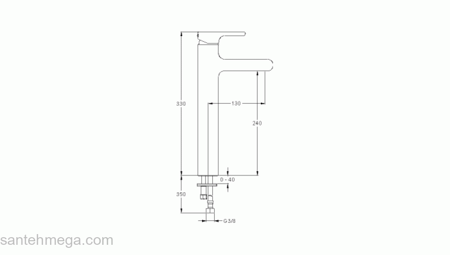 Смеситель для раковины Jacob Delafon Singulier E10861-CP. Фото