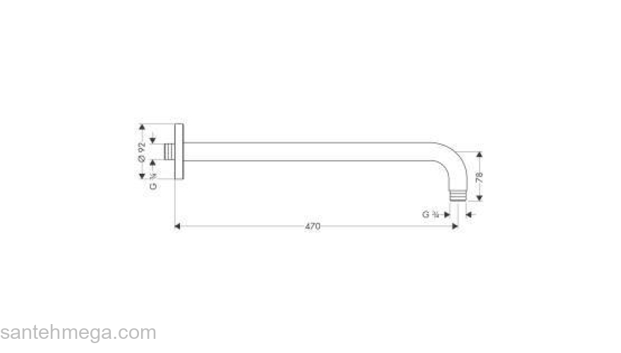 Держатель душа HANSGROHE 27410000. Фото