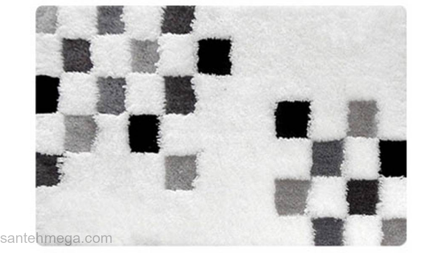 Коврик для ванной комнаты IDDIS Grey chessboard MID220A для ванной комнаты. Фото