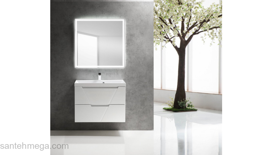 Тумба под раковину подвесная BELBAGNO VITTORIA-900-2C-SO-BL-P Bianco Lucido. Фото