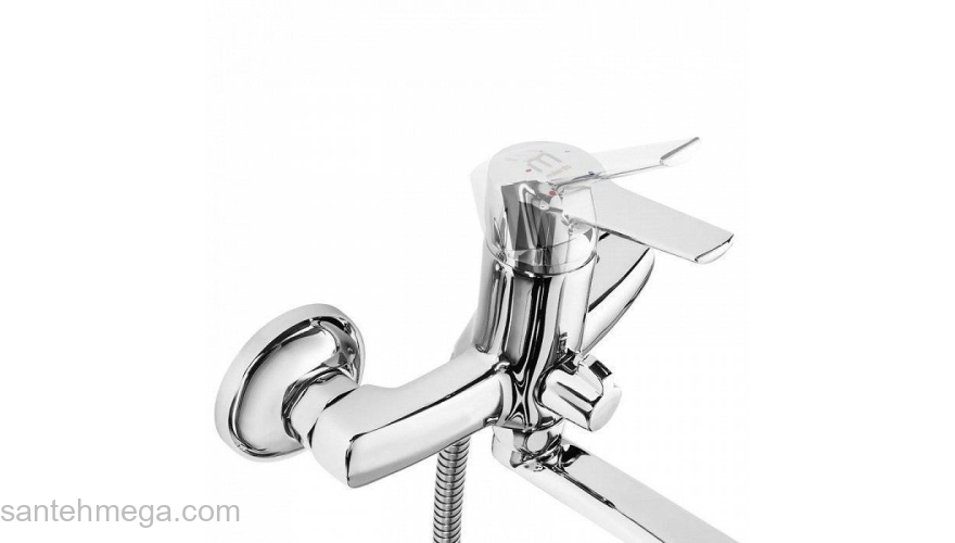 Смеситель для ванны с длинным изливом с керамическим дивертором  Enisey Milardo ENISBLCM10. Фото