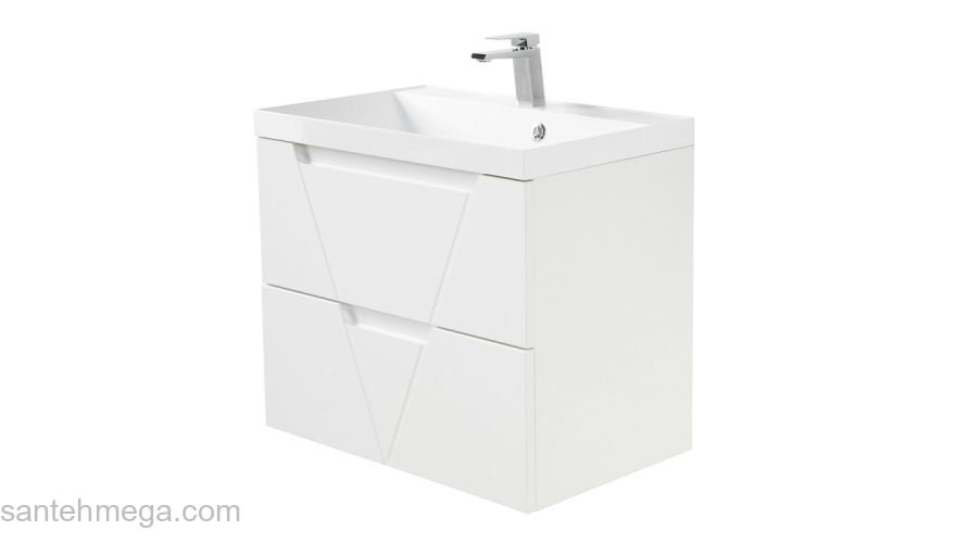 Тумба под раковину подвесная BELBAGNO VITTORIA-900-2C-SO-BL-P Bianco Lucido. Фото