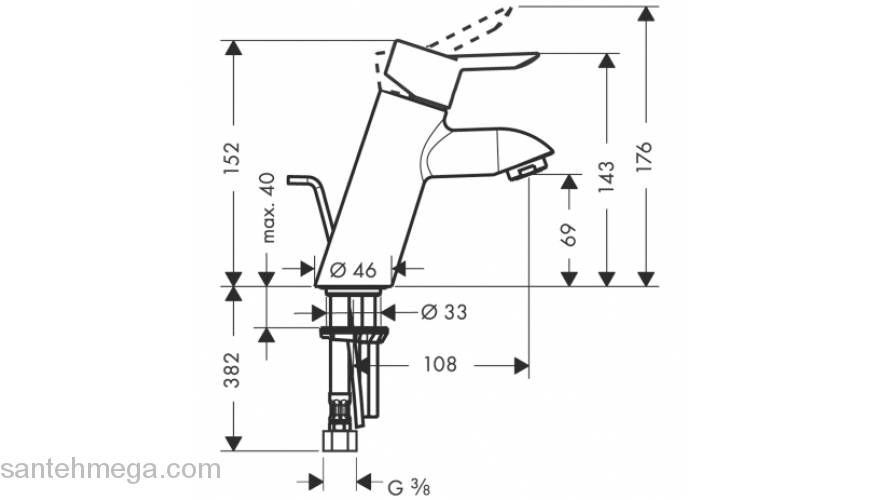 Смеситель для раковины HANSGROHE Focus S 31701000. Фото