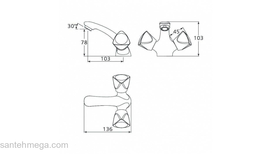 Смеситель для умывальника Sardinia Milardo SARSB00M01. Фото