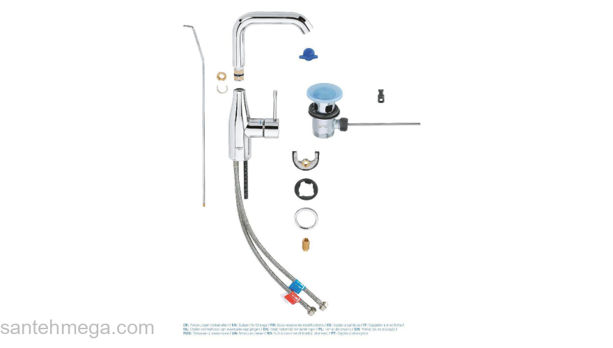 Смеситель для раковины GROHE Essence New 32628001. Фото