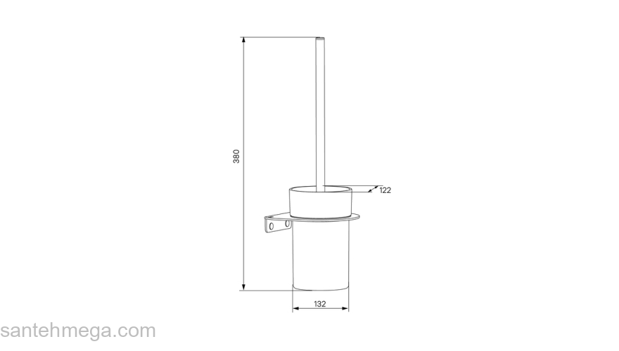 Ерш матовое стекло нержавеющая сталь NOA белый матовый IDDIS NOAWTG0i47 для ванной комнаты. Фото