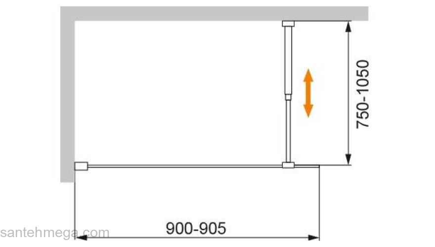 Шторка на ванну CEZARES Liberta LIBERTA-V-1-80/155-C-Cr. Фото