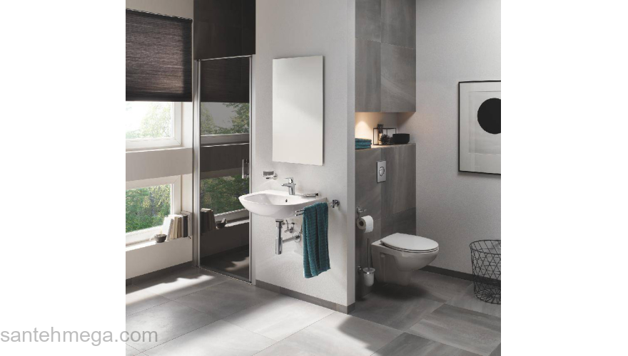 GROHE 23751000 BauFlow Смеситель для раковины со сливным гарнитуром, S-Size. Фото