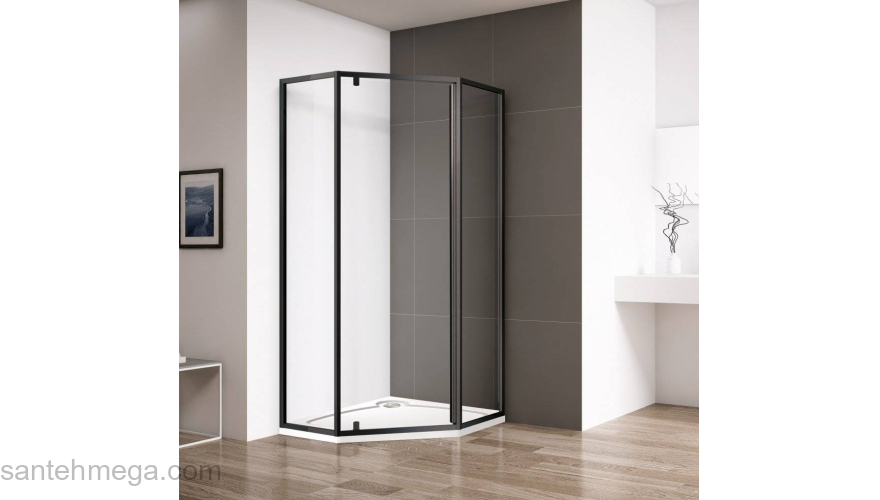 Душевой угол CEZARES Eco ECO-O-P-1-90-C-NERO. Фото