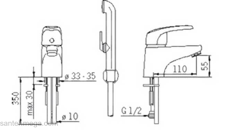 Смеситель ORAS Safira для раковины 1012F. Фото
