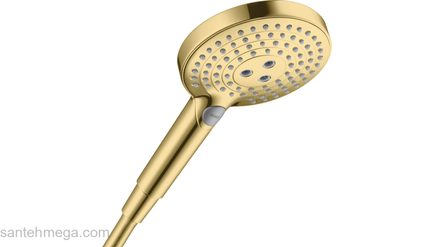 Ручной душ Hansgrohe Raindance Select S 120 3jet 26530990, полированное золото. Фото