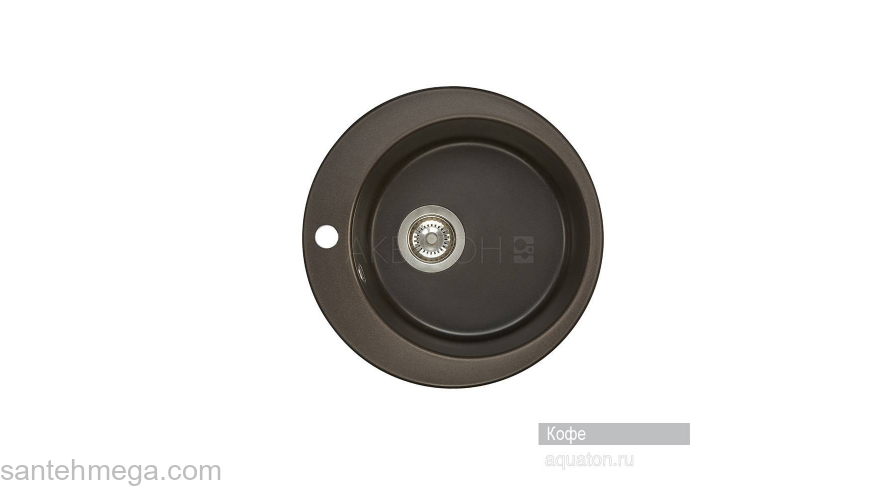 Мойка для кухни Акватон Иверия круглая кофе 1A711032IV280. Фото