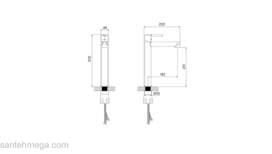 Cмеситель для настольного умывальника золотой матовый Aiger IDDIS AIGMG01i01. Фото