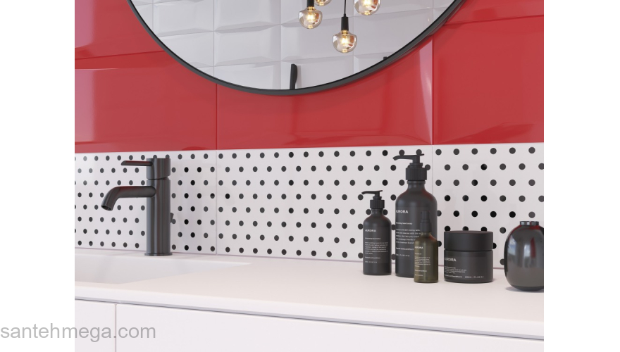 CERSANIT EV2G442 Вставка Evolution 200х440 черно-белый диагонали