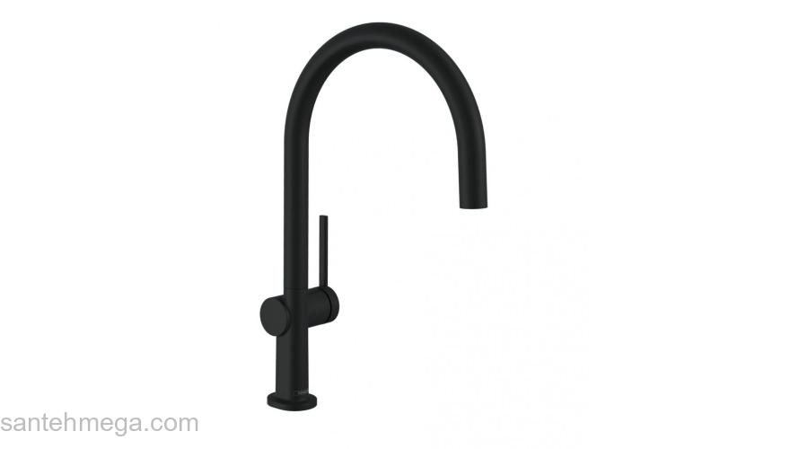 Кухонный смеситель однорычажный, 220, 1jet Hansgrohe 72804670, матовый черный. Фото