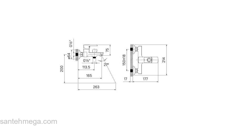 Смеситель для ванны Bild IDDIS BILSB00i02WA. Фото
