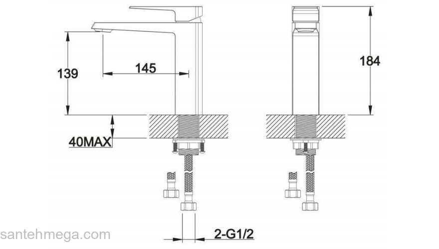 Смеситель для раковины BELBAGNO Arlie ARL-LVMA-CRM. Фото