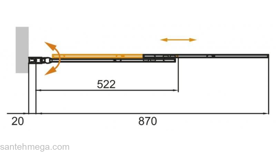 Шторка на ванну CEZARES Slider SLIDER-VF-11-90/150-C-Cr. Фото