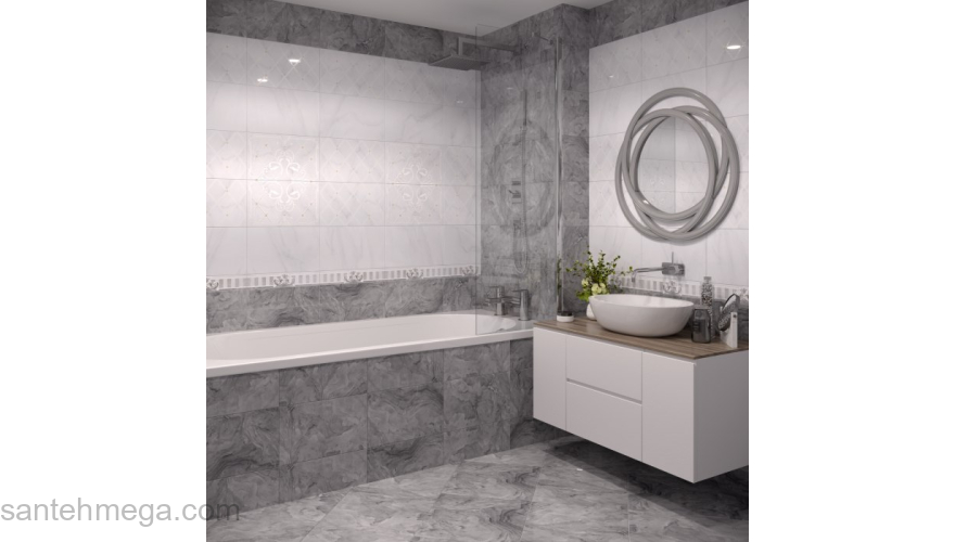 Unitile 010100000876 Плитка облицовочная Милана 250х400 серый низ 01. Фото