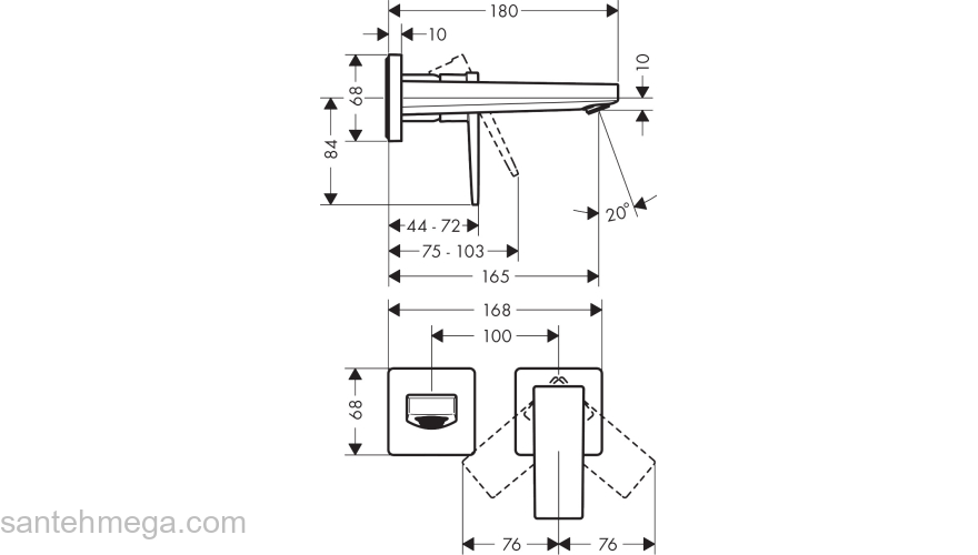 Смеситель Hansgrohe Metropol для раковины 32525000, хром. Фото