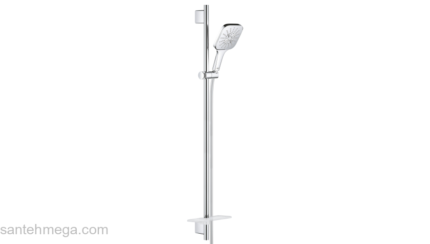 GROHE 26586000 Rainshower SmartActive 130 Душевой гарнитур III, душевая штанга 900 мм, шланг 1750 мм, полочка, хром. Фото