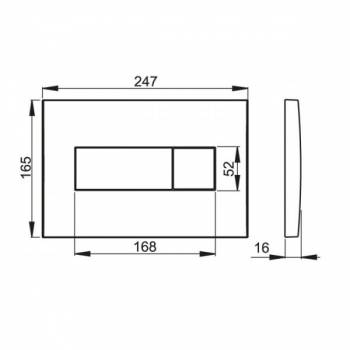 Клавиша смыва AlcaPlast M375. Фото